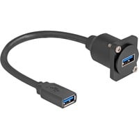 4043619879830 - DELOCK 87983 - USB Kabel Typ-A Buchse   Buchse D-Typ schwarz 20 cm