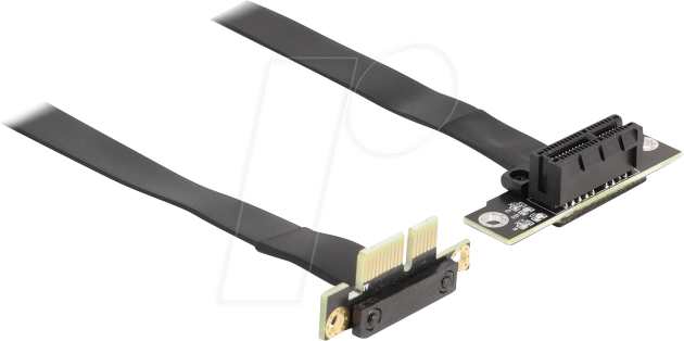 4043619880430 - Riser Karte pci Express x1 Stecker 90° gewinkelt zu x1 Slot 60 cm (88043) - Delock