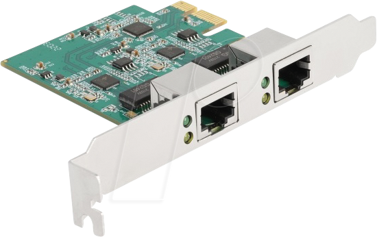 4043619881017 - Pci Express x1 Karte zu 2 x RJ45 25 Gigabit lan RTL8125 (88101) - Delock