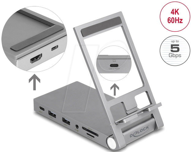 4043619881994 - DELOCK Tablet und Notebook Dockingstation 4K mit int Halt