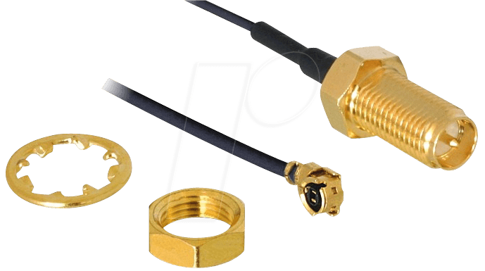 4043619884209 - Wlan Antenne hf rp-sma Antennenanschluss zum Einbau (88420) - Delock