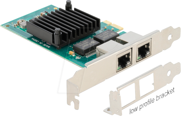 4043619885022 - 88502 - Netzwerkkarte pci Express Gigabit Ethernet 2x RJ45 (88502) - Delock