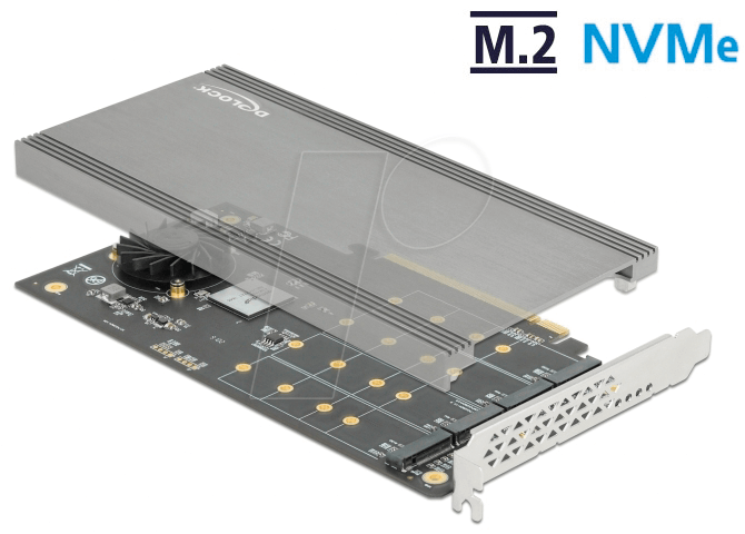 4043619890446 - DELOCK 89044 - PCIe x16 > 4x intern NVMe M2 Key M