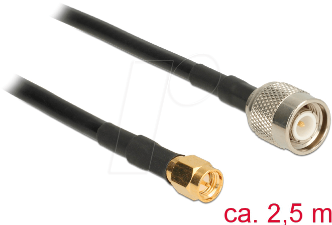 4043619895069 - DELOCK 89506 - HF Antennenkabel TNC Stecker > SMA Stecker 25 m