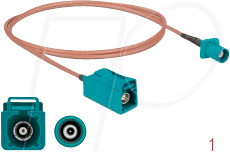4043619900053 - DELOCK 90005 - HF-Kabel FAKRA Z Stecker > FAKRA Z Buchse 10 m