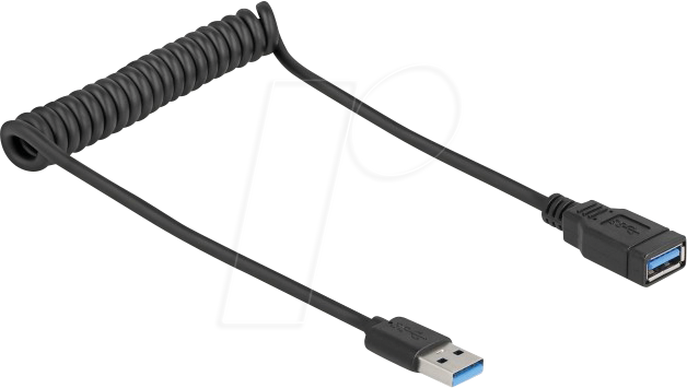 4043619903672 - DELOCK 90367 - USB 30 Kabel Stecker zu Buchse Spiralkabel 04 - 06 m