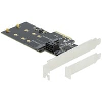 4043619904990 - 3 port SATA and 2 slot M2 Key B PCI Express x4 Card - Low Profile Form Factor - Speicher-Controller - M2 - M2 Card   SATA 6Gb s Low-Profile - PCIe 30 x4