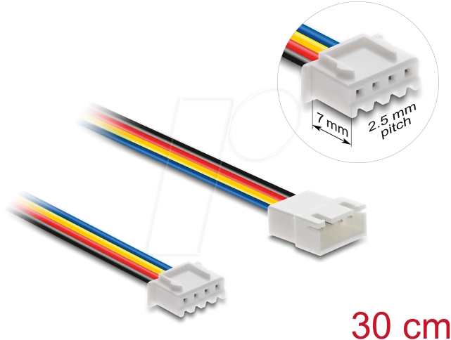 4043619908684 - DELOCK 90868 - Verlängerungskabel PWM 4 Pin Steckerlänge 7 mm 30 cm