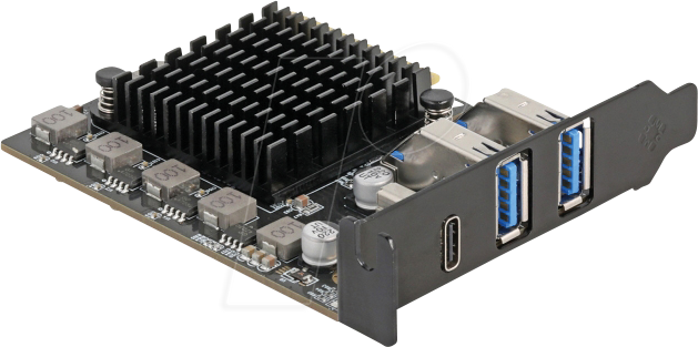 4043619908912 - DELOCK 90891 - PCIe x4  > 1 x 20 Gb s USB-C 2x 10 Gb s USB-A