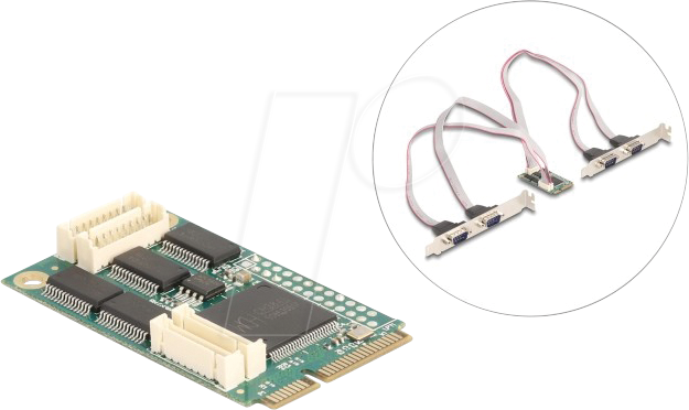 4043619952786 - Mini PCIe I O full size 4 x Seriell RS-232 Schnittstellenerweiterung