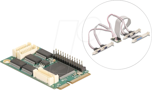 4043619952793 - DELOCK 95279 - Mini PCIe I O PCIe full size 4 x Seriell RS-232 1 x Parallel