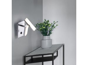 4043689006532 - Wandlampe LED Wandleuchte verstellbar Wohnzimmerlampe Spotleuchte silber 2x 2W 2x 175lm warmweiß HxB 155 x 12 cm