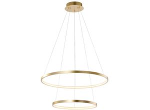 4043689007065 - Pendellampe Hängelampe Wohnzimmerleuchte gold LED Ringe beweglich H 120 cm