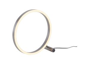 4043689010881 - Tischlampe Tischleuchte Nachttischlampe Touchdimmer Ring Design silber D 28 cm