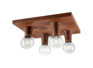 4043689964412 - Leuchtendirekt - Vintage Decken Strahler Leuchte rost Retro Wohn Zimmer Beleuchtung eckig Lampe rustikal Optik 14778-48