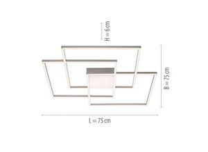 4043689977283 - Led Deckenleuchte Asmin in Silber 4x12W 3600lm - Silber - Leuchten Direkt