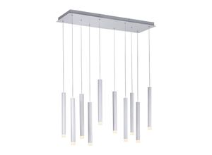 4043689979867 - Leuchten Direkt - Just Light led Pendelleuchte Bruno in Aluminium 10x52W 2650lm - grey