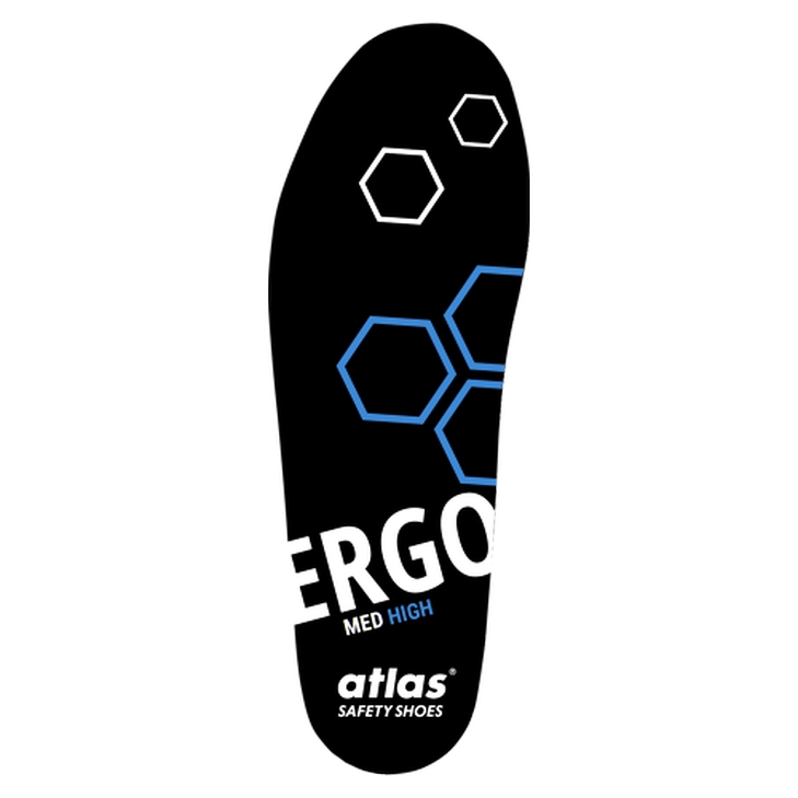 4043692257631 - Einlegesohlen ergo-med blue medium Gr 36-49 für Schuhe und Arbeitsschuhe Größe 43 - Atlas
