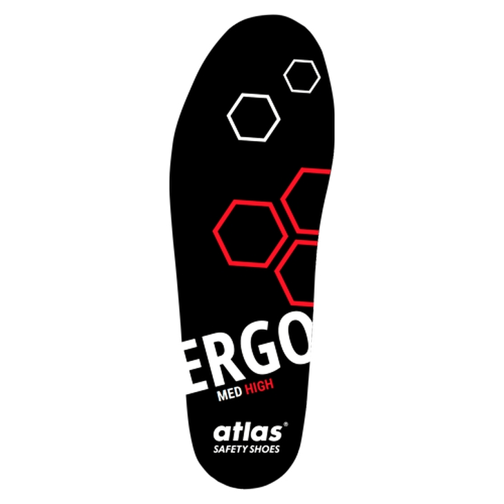4043692257723 - Einlegesohlen ergo-med red high Gr 36-48 für Schuhe und Arbeitsschuhe Größe 38 - Atlas