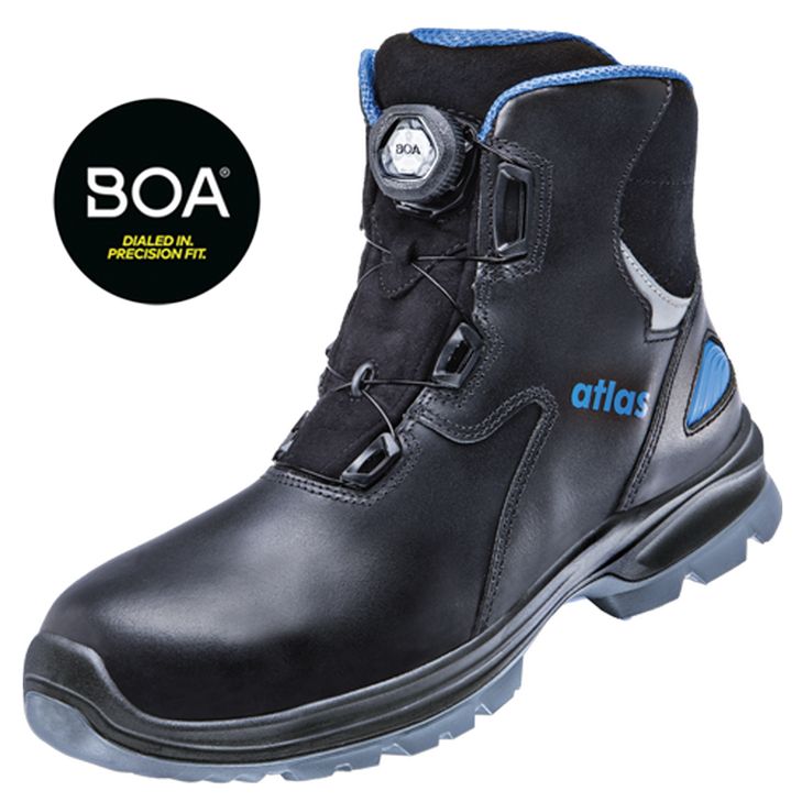 4043692317601 - Atlas Schuhfabrik Atlas Sicherheitsstiefel SL 9845 XP Boa S3 ESD SRC DGUV W 12 Gr42 schwarz blau - schwarz blau