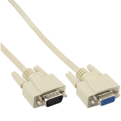 4043718001620 - VGA Verlängerung 15pol HD Stecker Buchse 2m 4043718001620 - VGA Verlängerung 15pol HD Stecker Buchse 2m