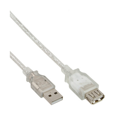 4043718024711 - USB 20 Verlängerung St Bu Typ A transparent 3m