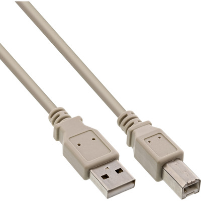 4043718027767 - USB 20 Kabel A an B beige 05m