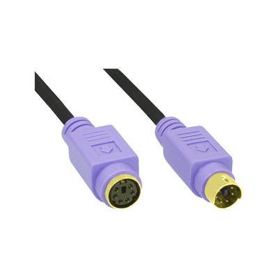 4043718054992 - PS 2 Verlängerung Stecker   Buchse PC99 violette Stecker PREMIUM 2m