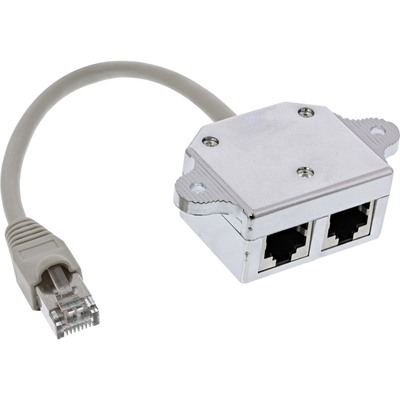 4043718058587 - ISDN Port-Doppler 1x RJ45 Stecker an 2x RJ45 Buchse mit Kabel