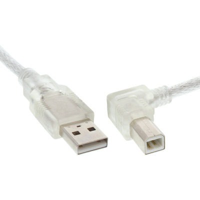 4043718062072 - USB 20 Kabel A an B rechts abgewinkelt transparent 2m