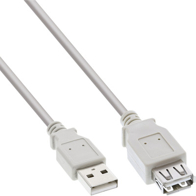 4043718076390 - USB 20 Verlängerung Stecker   Buchse Typ A beige 03m