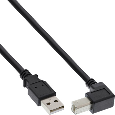 4043718108176 - USB 20 Kabel A an B unten abgewinkelt schwarz 05m