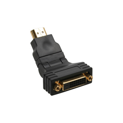 4043718109067 - HDMI-DVI Adapter 19pol Stecker auf 24+1 Buchse mit 180° Winkel