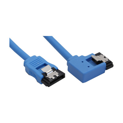 4043718126705 - SATA 6Gb s Anschlusskabel rund abgew links blau mit Lasche 05m