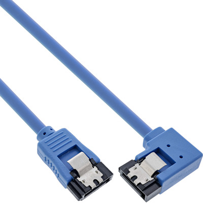 4043718126736 - SATA 6Gb s Anschlusskabel rund abgew rechts blau mit Lasche 03m