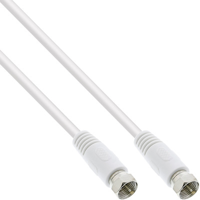 4043718129577 - SAT-Anschlusskabel 2x geschirmt 2x F-Stecker >75dB weiß 3m