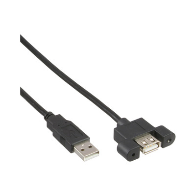 4043718132935 - USB 20 Anschlusskabel Stecker A auf Einbaubuchse A 06m