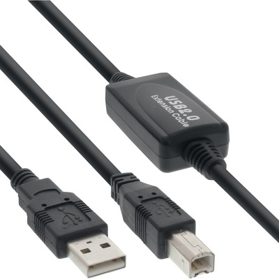 4043718146147 - - USB-Kabel - USB (M) zu USB Typ B (M) - USB 20 - 10 m - aktiv