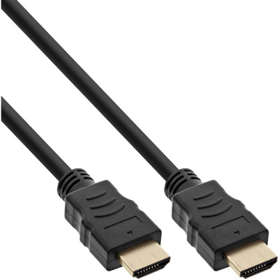 4043718153596 - HDMI High Speed Cable with Ethernet male to male gold plated black 2m