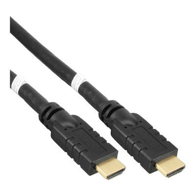 4043718154142 - - HDMI-Kabel mit Ethernet - HDMI männlich zu HDMI männlich - 30 m - Dreifachisolierung - Schwarz