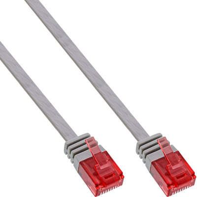 4043718157006 - Patchkabel flach U UTP Cat6 grau 1m