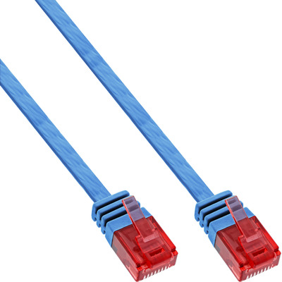 4043718157303 - Patchkabel flach U UTP Cat6 blau 5m
