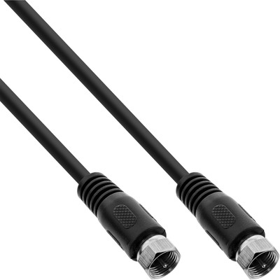 4043718158386 - SAT-Anschlusskabel 2x geschirmt 2x F-Stecker >75dB schwarz 5m