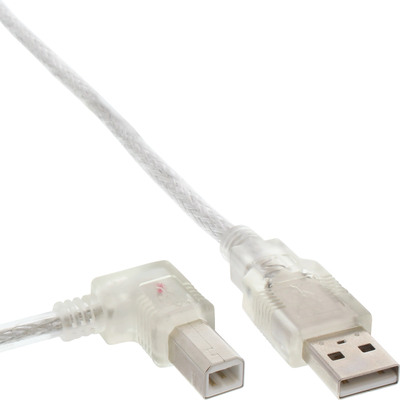 4043718167555 - USB 20 Kabel A an B links abgewinkelt transparent 5m