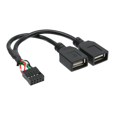 4043718181605 - USB 20 Adapterkabel 2x Buchse A auf Pfostenanschluss