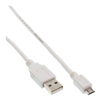 4043718195367 - Micro-USB 20 Kabel USB-A Stecker an Micro-B Stecker weiß 15m