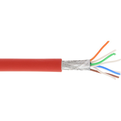 4043718201808 - Patchkabel S FTP (PiMf) Cat6A 500MHz halogenfrei Kupfer rot 100m