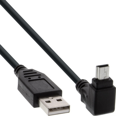 4043718207824 - USB 20 Mini-Kabel ST A Mini-B ST (5pol) oben abgew 90° schwarz 05m