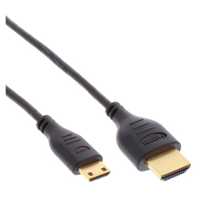 4043718210879 - HDMI Superslim Kabel A an C HS mit Eth Premium schwarz   gold 1m