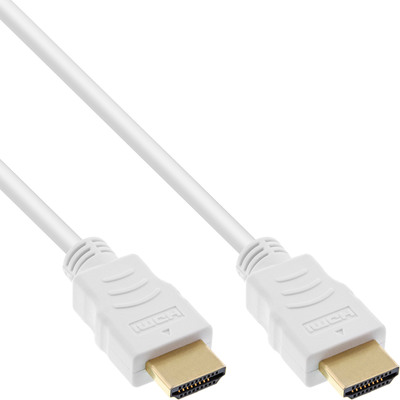 4043718215140 - HDMI-High Speed Kabel mit Eth Premium ST   ST weiß   gold 1m